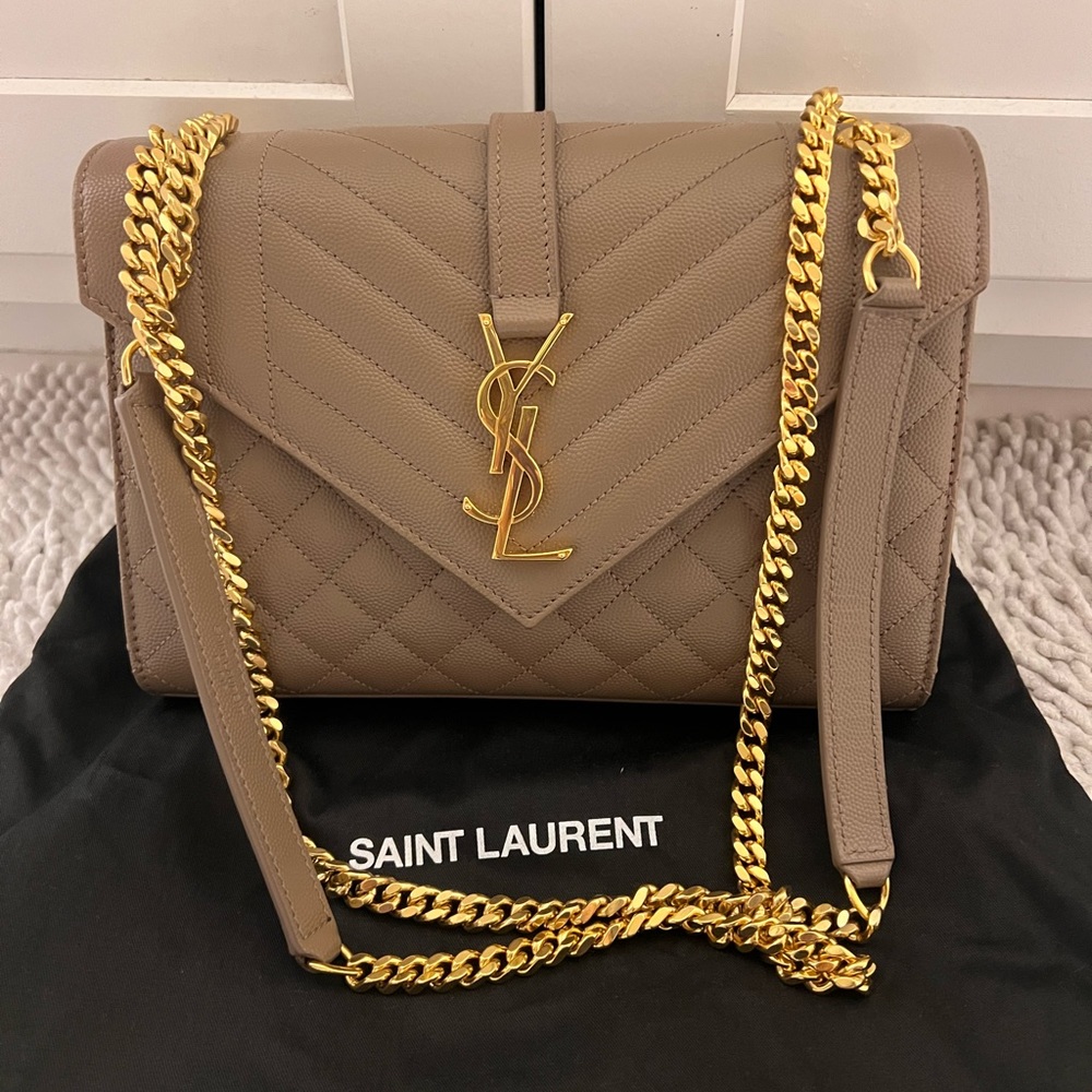 Saint Laurent Medium Matelasse envelope bag